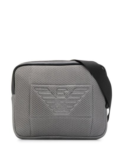 Armani Emporio Perforated Logo Gürteltasche Herren Grau | WFM6JMF9