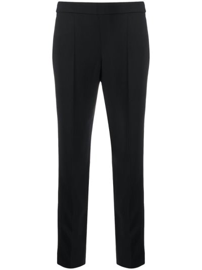 Armani Emporio Pintuck Slim Fit Hose Damen Schwarz | REOKZYFE
