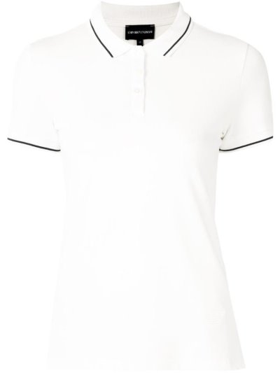 Armani Emporio Piqué Polo Hemd Damen Weiß | R2PPYA35