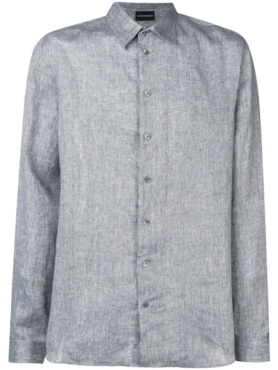 Armani Emporio Plain Hemd Herren Grau | 83WX5OVE