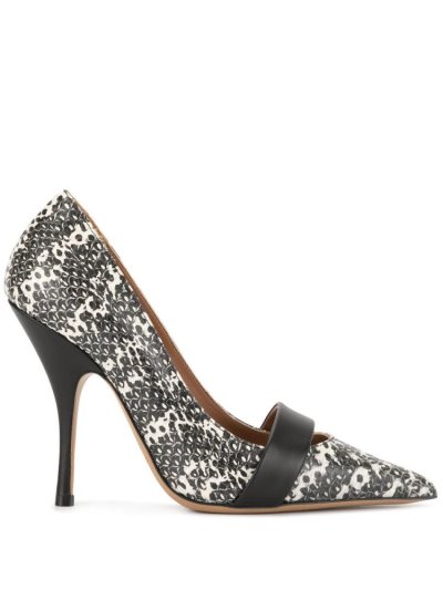 Armani Emporio Printed Pointed Kappe Pumps Damen Weiß Schwarz | 9F139UYG