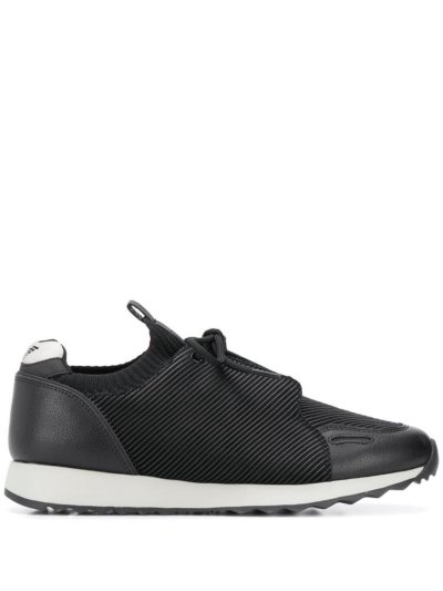 Armani Emporio Ribbed Panel Sneakers Herren Schwarz | OXBC9MNO