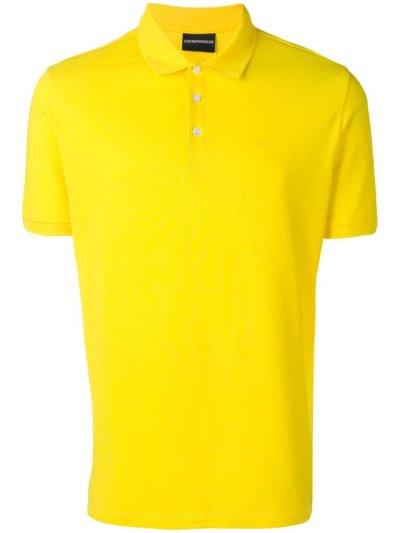 Armani Emporio Ribbed Polo Bomberjacke Herren Gelb | M0T5MANX