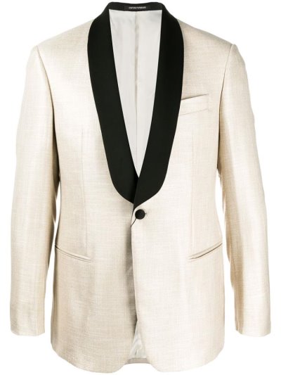 Armani Emporio Satin Trimmed Dinner Jacke Herren Beige | ICRIQ6J9
