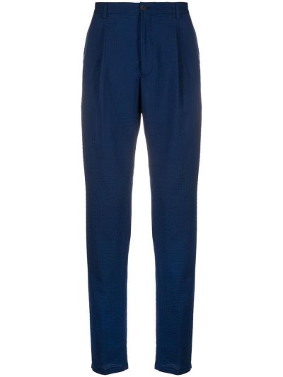 Armani Emporio Seersucker Wool Blend Hose Herren Blau | 5TN0886W