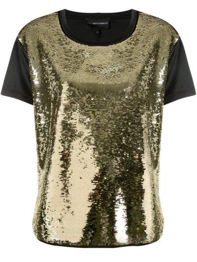 Armani Emporio Sequin Embellished Front Bomberjacke Damen Gold | PKTBXUWV