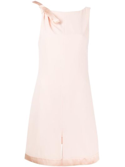 Armani Emporio Shoulder Bow Shift Kleider Kleider Damen Beige | 3VFBB59M