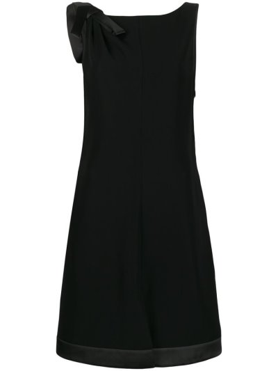 Armani Emporio Shoulder Bow Shift Kleider Kleider Damen Schwarz | TAWY484O