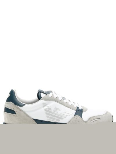 Armani Emporio Side Logo Sneakers Herren Grau Blau | 4ZTPAX80