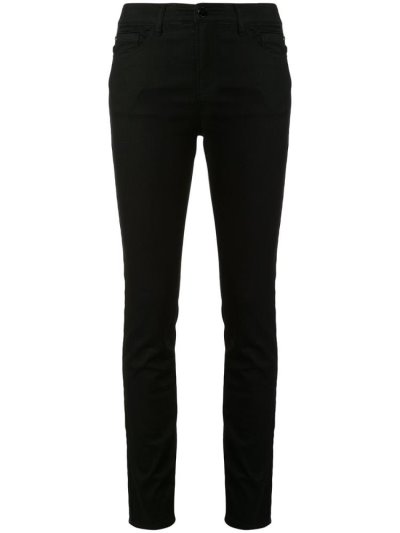 Armani Emporio Side Logo Stripe Skinny Fit Jeans Damen Schwarz | 3OH0BF80