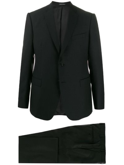 Armani Emporio Single Breasted Anzüge Herren Schwarz | MPAUEF1B