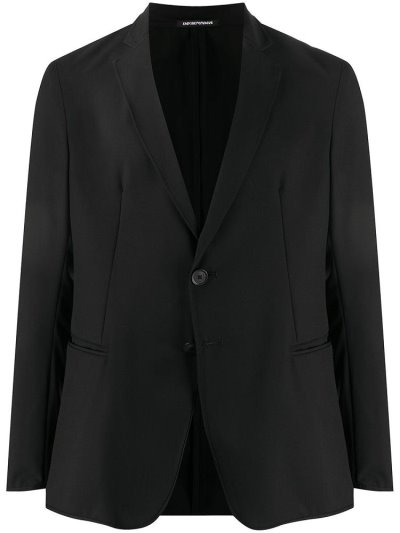 Armani Emporio Single Breasted Blazer Herren Schwarz | E58T8NWT