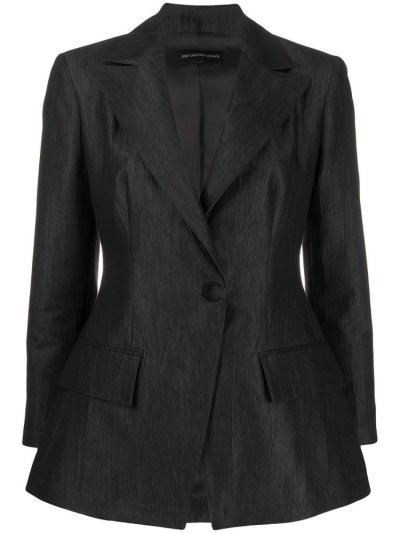 Armani Emporio Single Breasted Blazer Damen Schwarz | JN9B7VDC