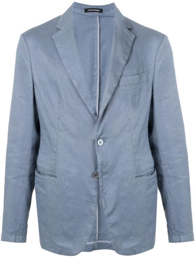 Armani Emporio Single Breasted Blazer Herren Blau | YSB6H704