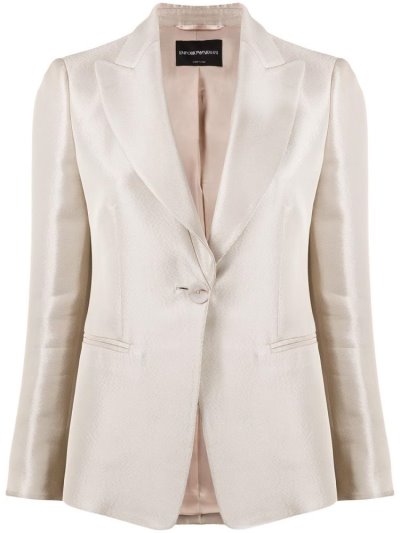 Armani Emporio Single Breasted Fitted Blazer Damen Beige | K9BJFLCO