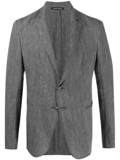 Armani Emporio Single Breasted Regular Blazer Herren Grau | RSTK387Q