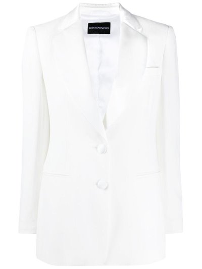 Armani Emporio Single Breasted Tailored Blazer Damen Weiß | 3D7VEHB0