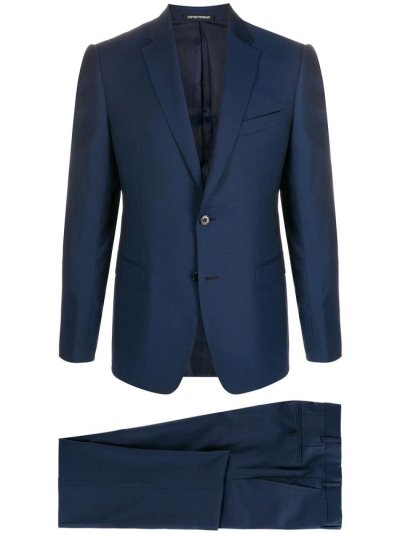 Armani Emporio Single Breasted Wool Jacke Herren Blau | HVK2K83E