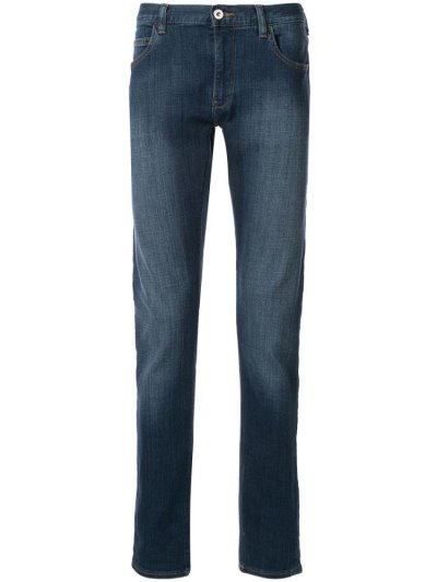 Armani Emporio Slim Faded Jeans Herren Blau | NEO7JWPW