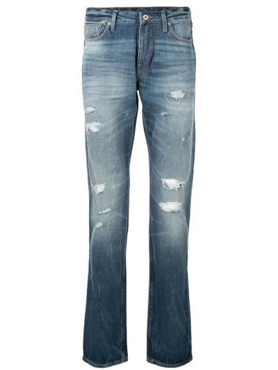 Armani Emporio Slim Fit Distressed Jeans Herren Blau | 7N3JOYRN