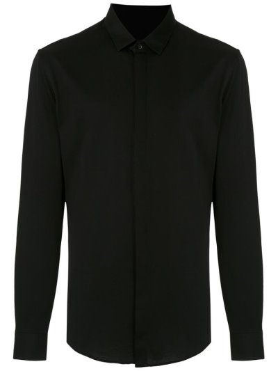 Armani Emporio Slim Fit Hemd Herren Schwarz | 1WYPJN7E