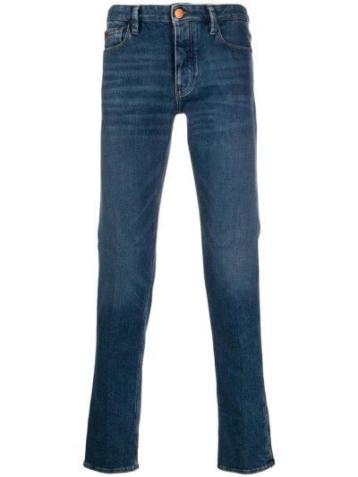 Armani Emporio Slim Fit Jeans Herren Blau | NX6WJBZN