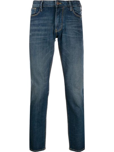 Armani Emporio Slim Fit Jeans Herren Blau | QKD3KF0Z