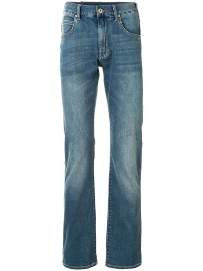 Armani Emporio Slim Fit Mid Rise Jeans Herren Blau | CQQESEIS