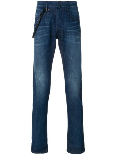Armani Emporio Slim Fit Roll Up Jeans Herren Blau | 0EKJAVEZ