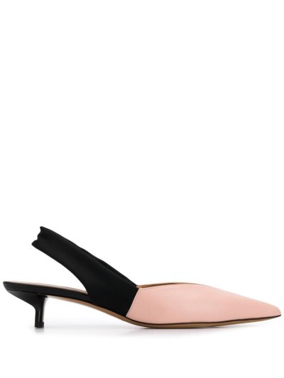 Armani Emporio Sling Back Pointed Pumps Damen Rosa Schwarz | T7WEAMVF