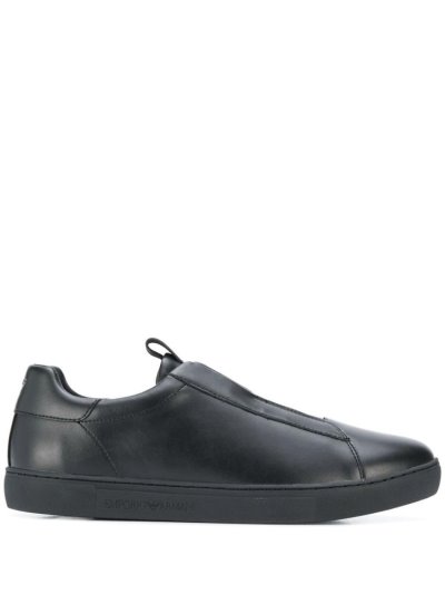 Armani Emporio Slip On Sneakers Herren Schwarz | PUQD53NH