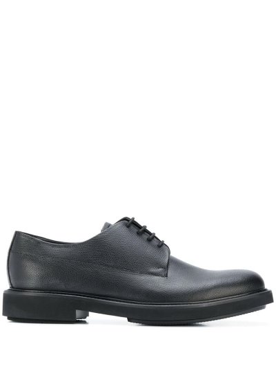 Armani Emporio Spitze Up Derby Schuhe Herren Schwarz | 9OUXVDGA