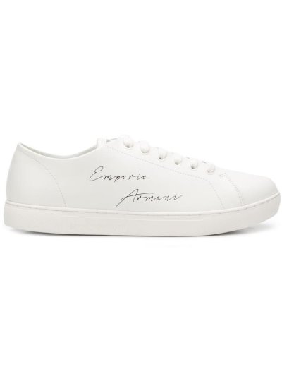 Armani Emporio Spitze Up Low Sneakers Herren Weiß | 0J414N08