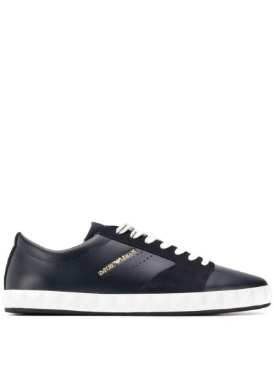 Armani Emporio Spitze Up Low Sneakers Herren Blau | NNTJWJ8U