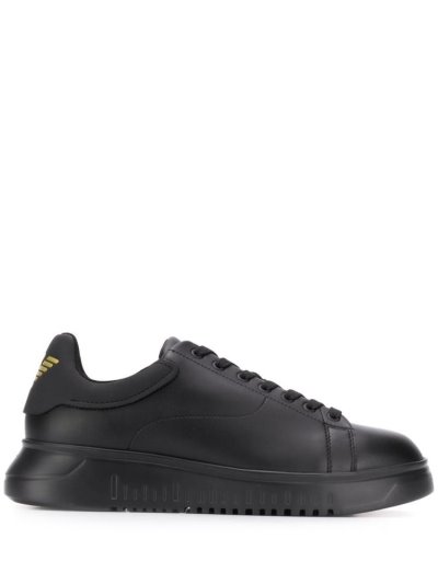 Armani Emporio Spitze Up Low Top Sneakers Herren Schwarz | F99EZJMR