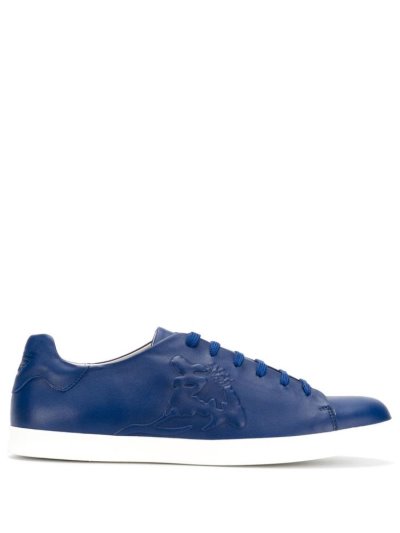 Armani Emporio Spitze Up Sneakers Damen Blau | NVGRUWLM