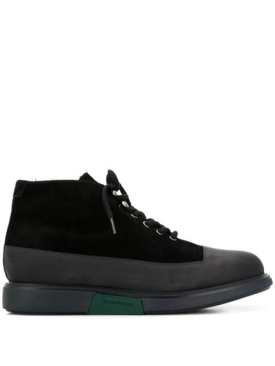 Armani Emporio Spitze Up Stiefeletten Herren Schwarz | 8LIERP94