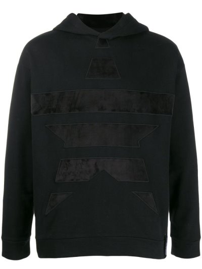Armani Emporio Star Embroidered Hoodie Herren Schwarz | FHGNREH1