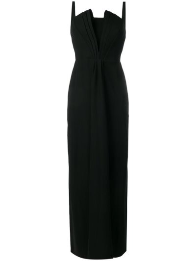 Armani Emporio Stiff Gefütterte Bodice Gown Kleider Damen Schwarz | CNUYEUGG