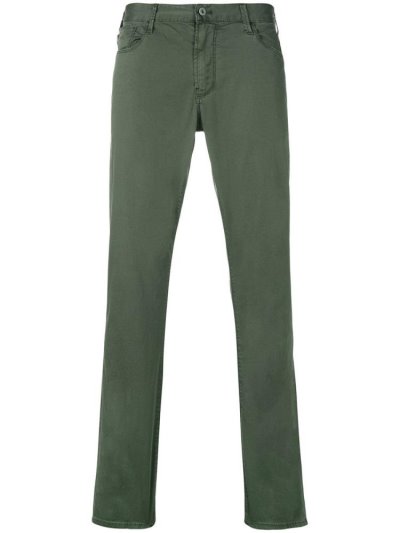 Armani Emporio Straight Leg Hose Herren Grün | QVBCSIXW
