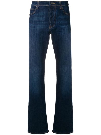 Armani Emporio Straight Leg Jeans Herren Blau | ANJFZBGR