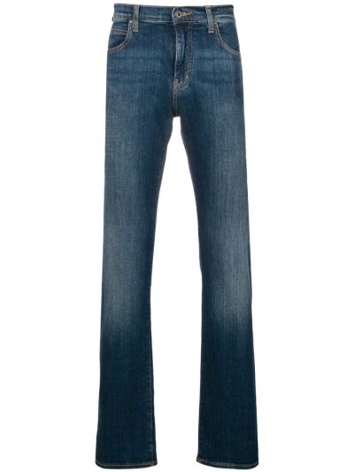 Armani Emporio Straight Leg Jeans Herren Blau | DXOW71YA