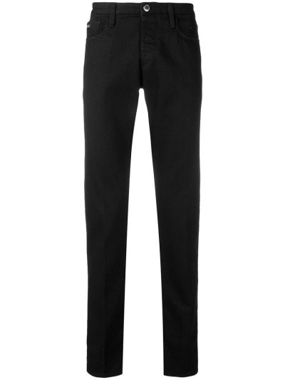 Armani Emporio Straight Leg Jeans Herren Schwarz | DYF2ZWHI
