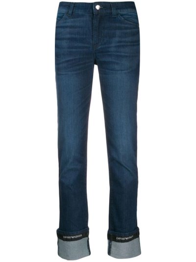 Armani Emporio Straight Leg Jeans Damen Blau | GGTTH0SA