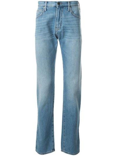 Armani Emporio Straight Leg Jeans Herren Blau | XJQHB8D6