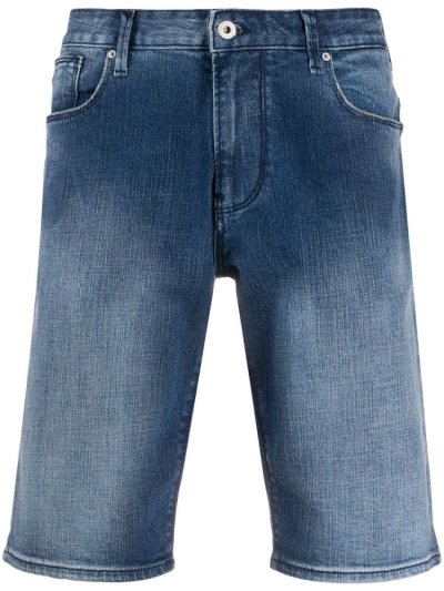 Armani Emporio Straight Leg Kurze Hose Herren Blau | XHNDKJNB