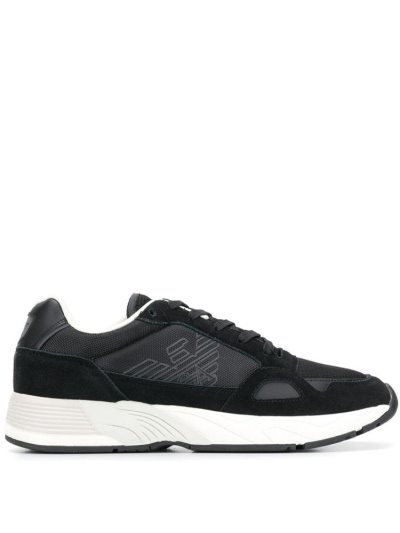 Armani Emporio Structured Sneakers Herren Schwarz | AWCVCID6
