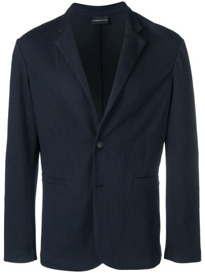 Armani Emporio Textured Blazer Herren Blau | P2J2JWZX