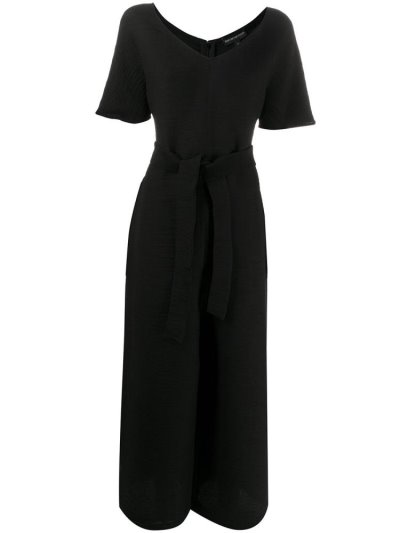 Armani Emporio Tie Taille V Neck Jumpsuit Damen Schwarz | 2XJXZQ36