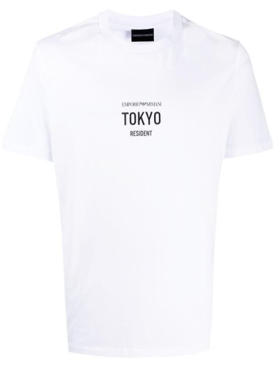 Armani Emporio Tokyo' Graphic Print Bomberjacke Herren Weiß | EY1211JC